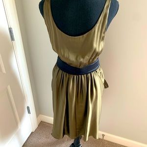 Alice and Olivia green belted dress